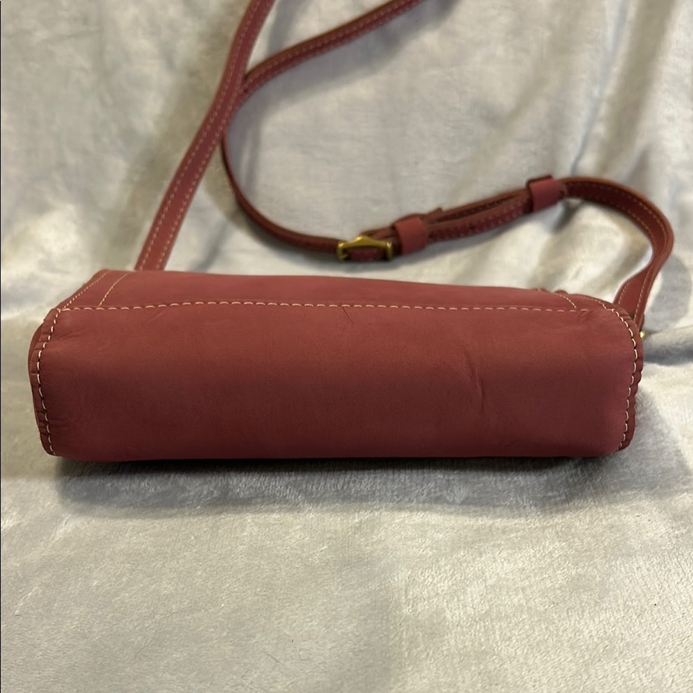 PORTLAND LEATHER Women's Wine Colored Crossbody Bag - Picture 5 of 11